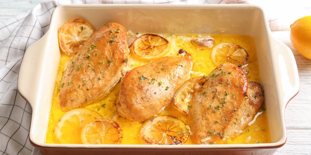 Ингредиенты для «Сочная курица, запеченная в духовке»: