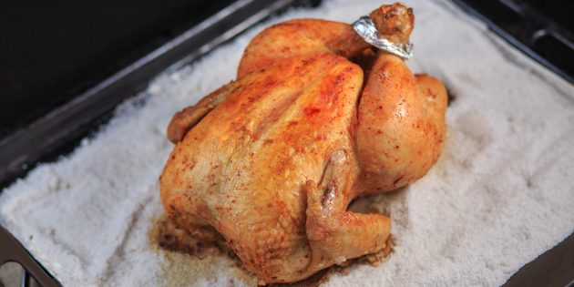 How to bake duck in salt according to Martha Stewart's recipe in the oven