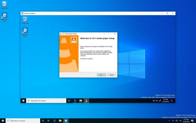 Весеннее обновление версии Windows 10: Windows Sandbox