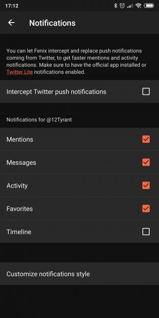 Приложения для доступа в Твиттер-аккаунт на Android: Fenix 2