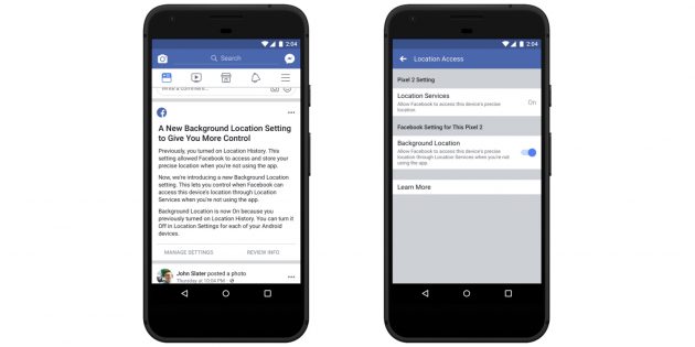 В устройствах с ОС Android Facebook* получает данные геолокации, но это можно запретить