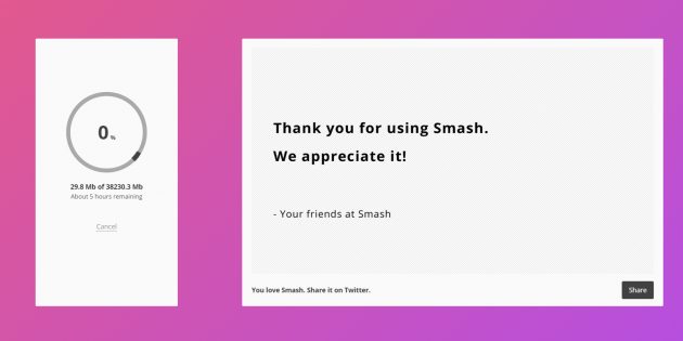 Сервис Smash бесплатно пересылает крупные файлы: есть и платная версия