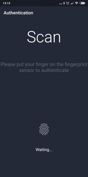 С DroidID у вас будет устройство со сканером отпечатка пальца: коснитесь датчика