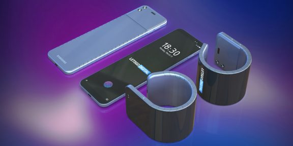 Samsung запатентовала смартфон, оборачивающийся вокруг запястья