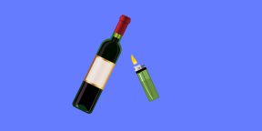 Лайфхак: как открыть бутылку вина с помощью зажигалки
