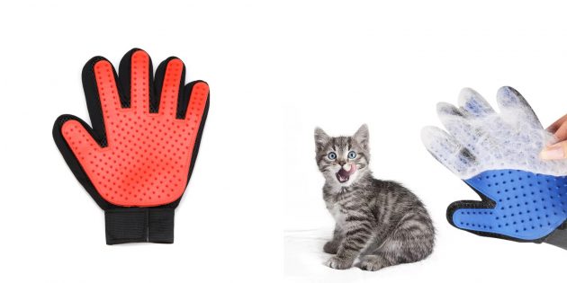 Товары для кошек: перчатка-щётка