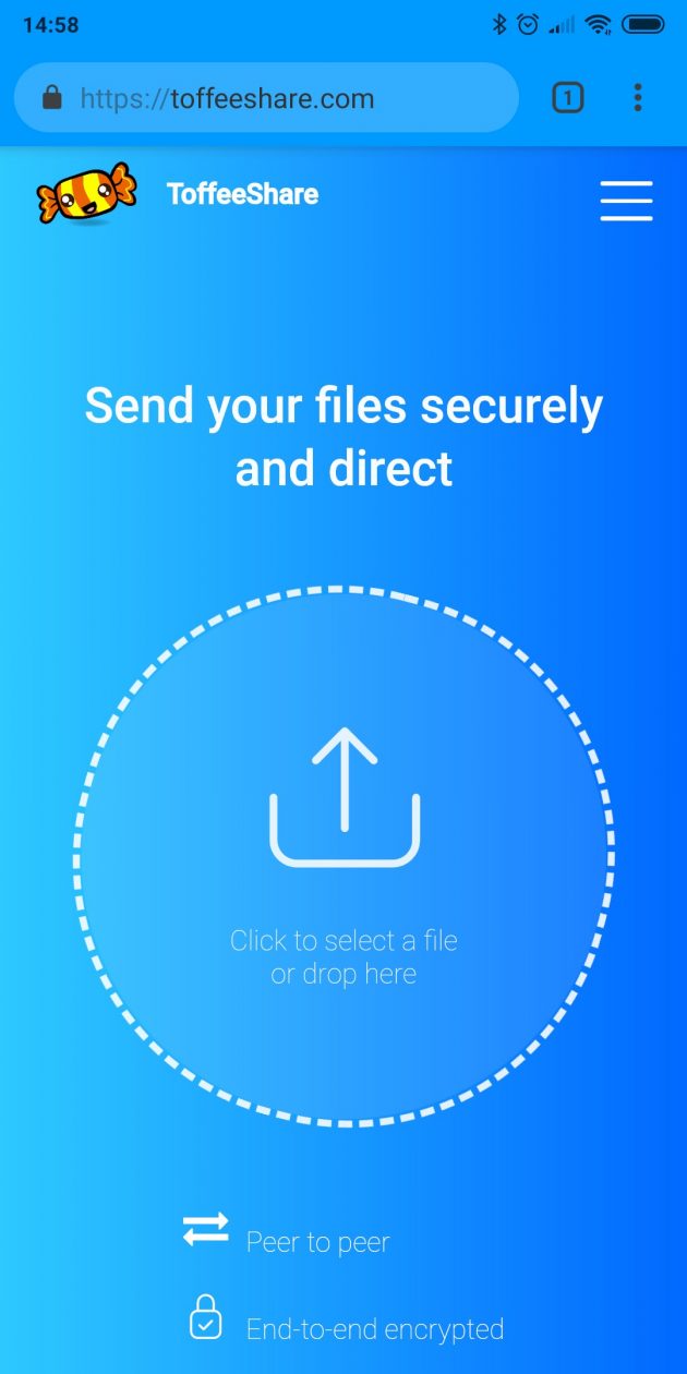 ToffeeShare поможет передавать файлы любого размера без ограничений по
