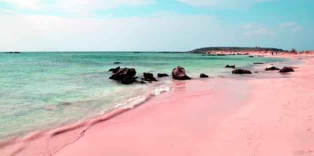 Удивительно красивые места: розовый пляж Сардинии, Италия