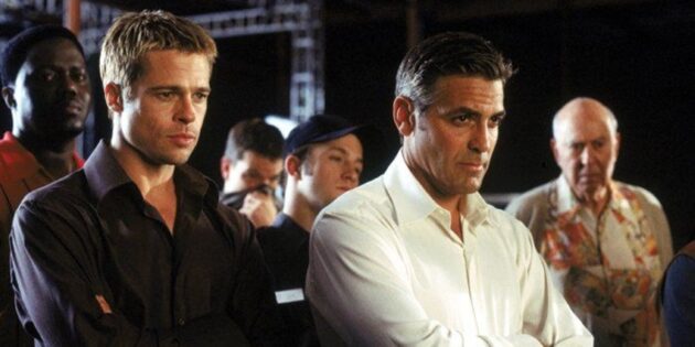 Кадр из фильма с Джорджем Клуни «Одиннадцать друзей Оушена»
