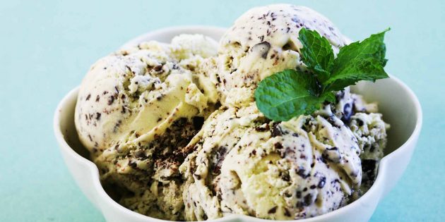 Рецепт мятного мороженого с шоколадом