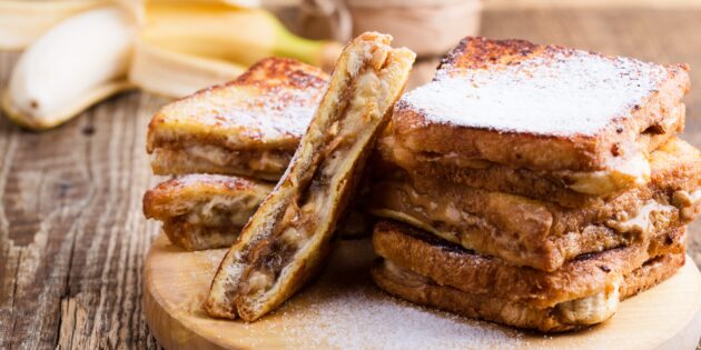 Рецепты: Сэндвич с арахисовой пастой и бананом