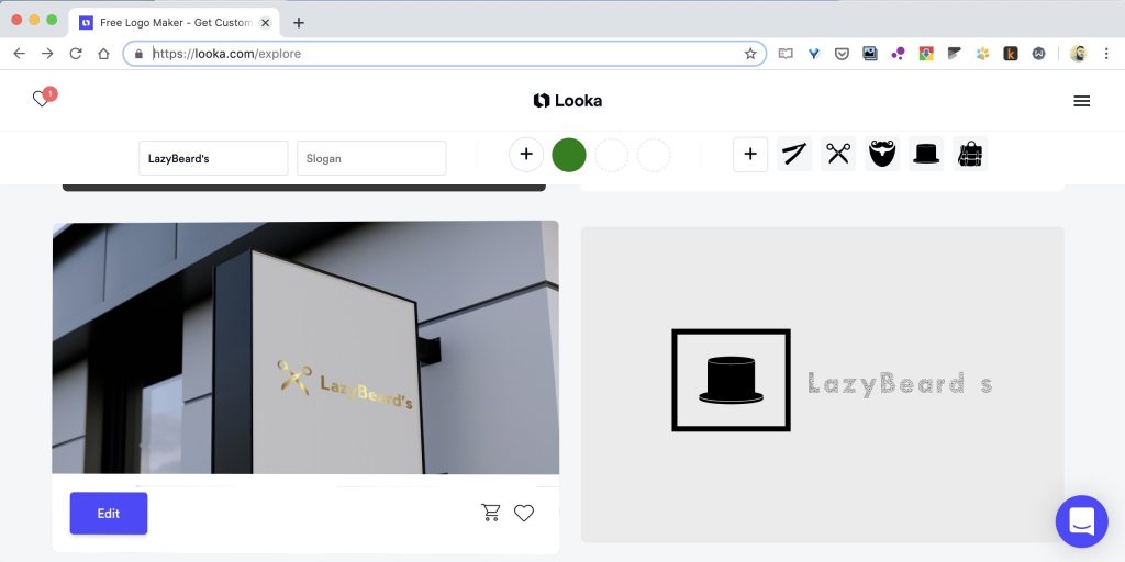 Как создать логотип онлайн на сайте Looka