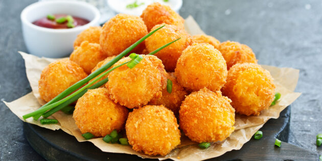 Картофельные шарики с ветчиной и сыром | Рецепт | Еда, Кулинария, Вкусняшки