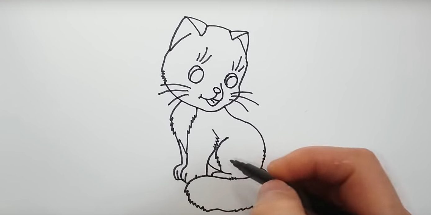 9 Способов нарисовать котенка