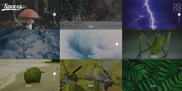 Spaces.FM — веб-коллекция бинауральных звуков для концентрации