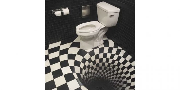 дизайн туалета: 3D-обои