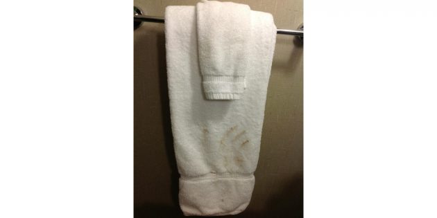 полотенца в плохих отелях