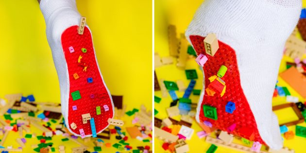 бесполезные изобретения: носки для LEGO