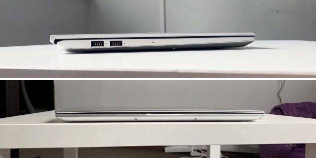 Asus VivoBook S15 S532FL: толщина