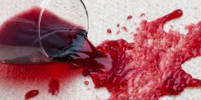как вывести пятна от красного вина