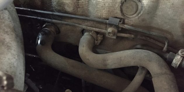Remove the hoses from the heater core