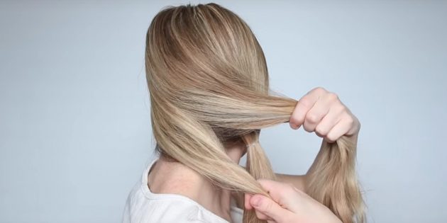 Причёски на длинные волосы: разделите одну часть волос