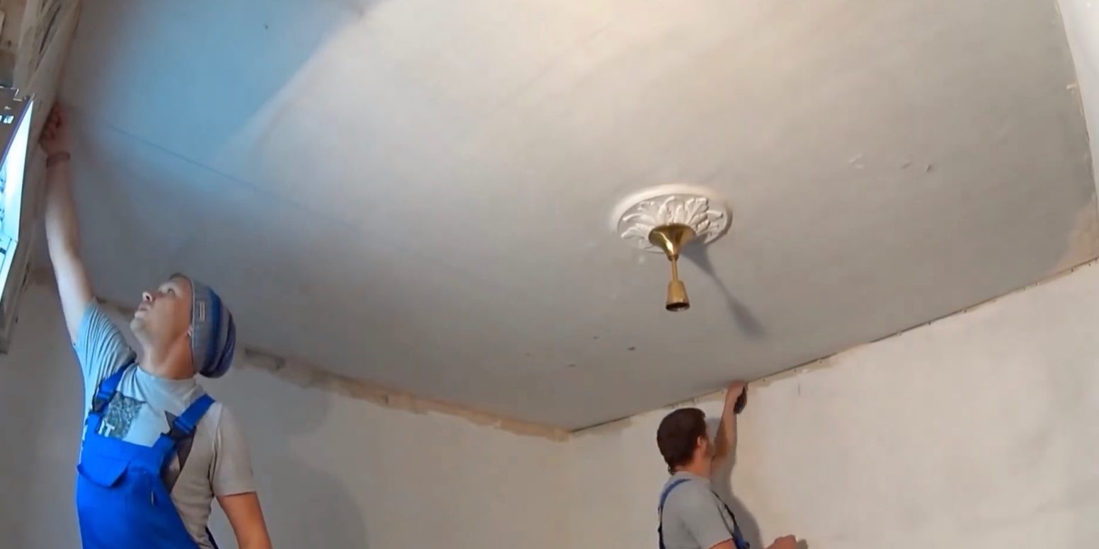 Как сделать одноуровневый подвесной потолок своими руками