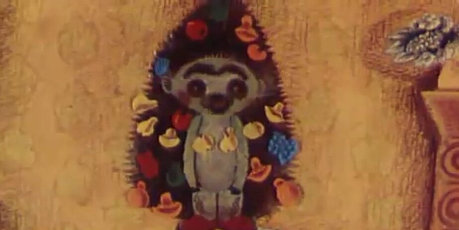 Кадр из новогоднего мультфильма «Как ёжик и медвежонок встречали Новый год»