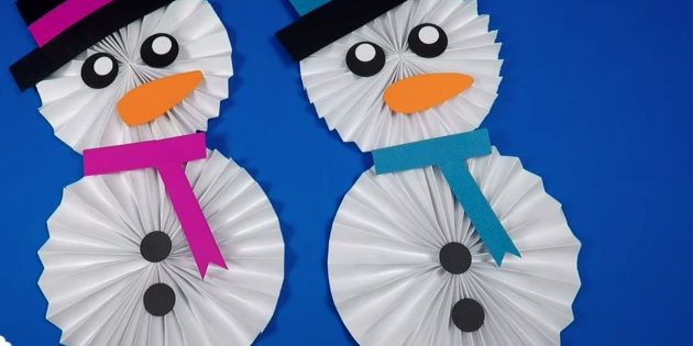 Как сделать снеговика своими руками из бумаги