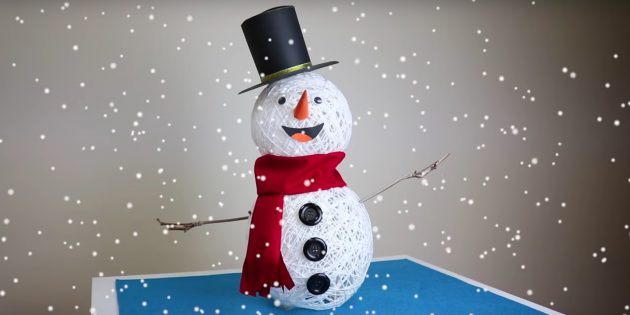 Как сделать снеговика своими руками из ниток