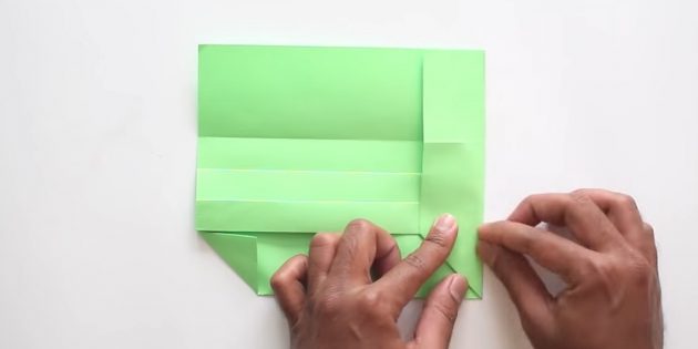 конверт своими руками без клея: загните правую часть