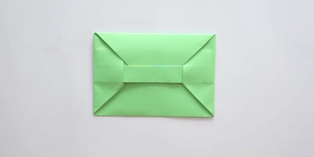 Как сделать конверт с клапаном и прямоугольной застёжкой в технике оригами без клея