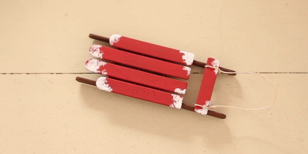 Ёлочные игрушки из палочек для мороженого