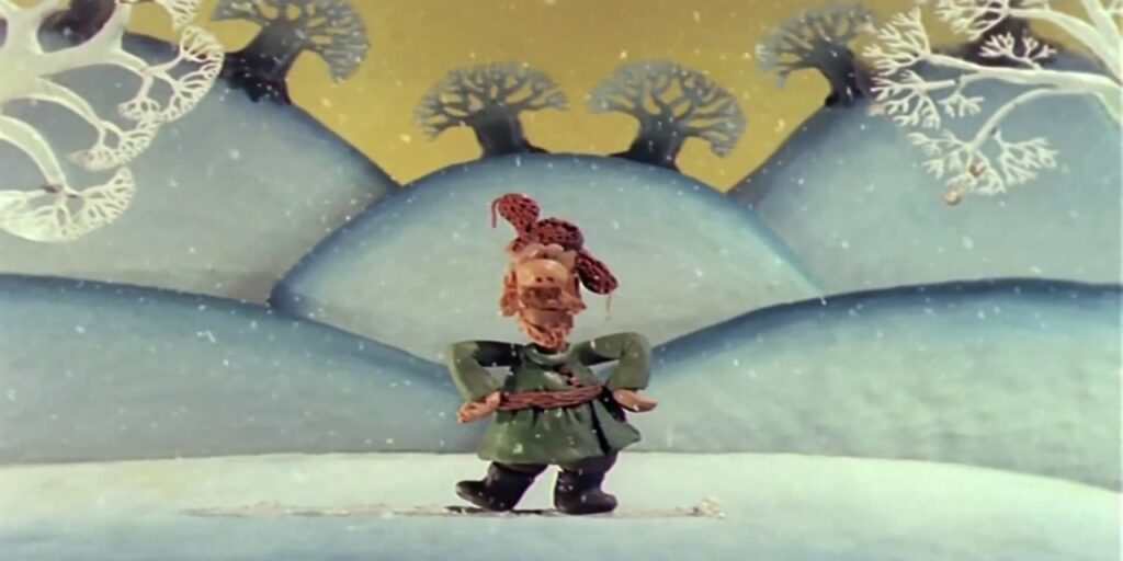 Кадр из мультфильма «Падал прошлогодний снег»