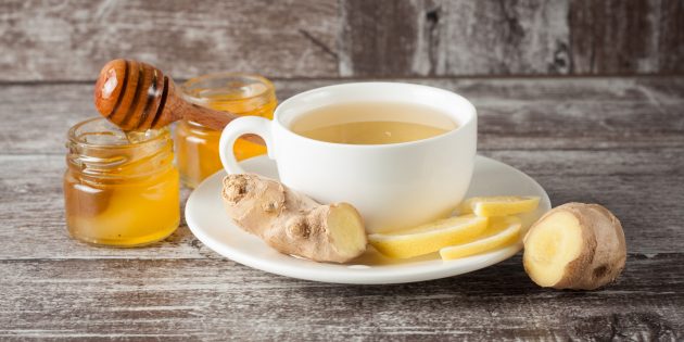Медовый чай с лимоном и имбирем