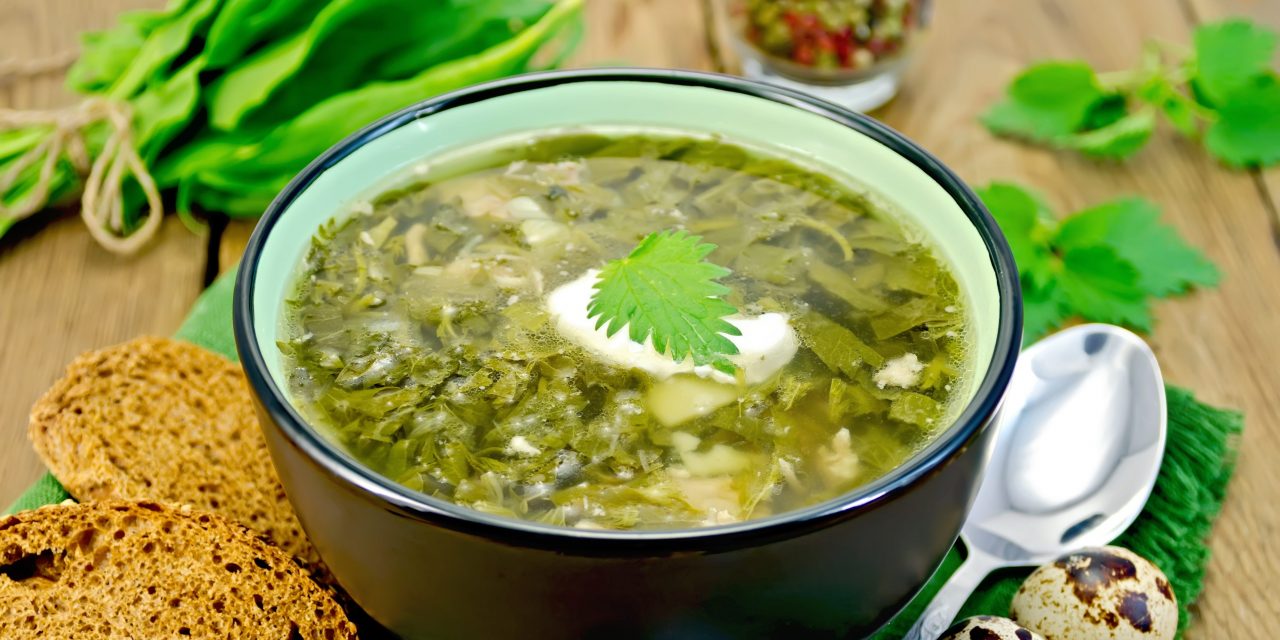 Витаминный суп с капустой и крапивой