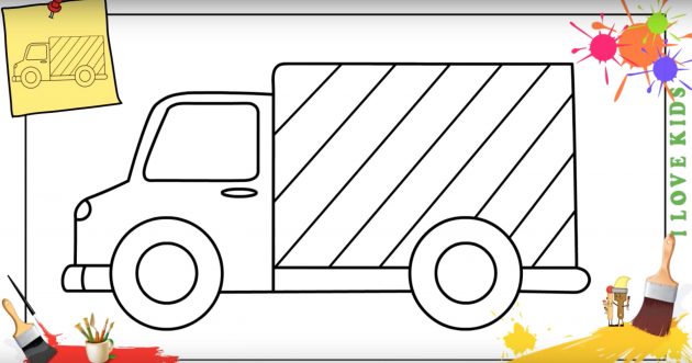 Как нарисовать грузовую машину