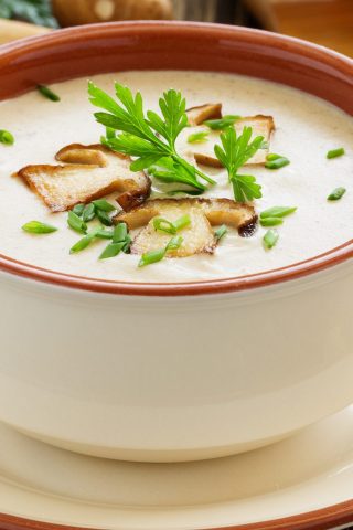 Грибной крем-суп с цветной капустой