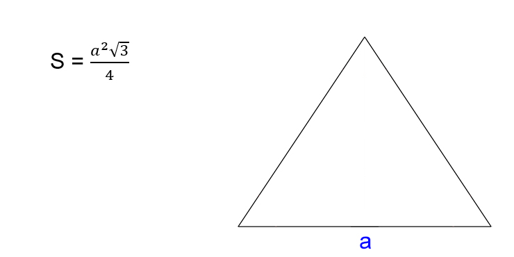 Как найти площадь равностороннего треугольника