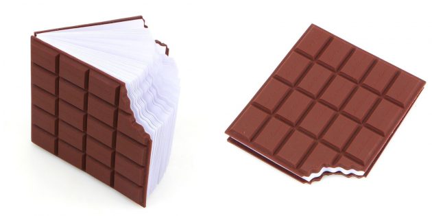 Блокнот в виде шоколадки