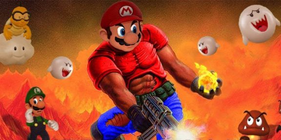 Видео дня: если бы Super Mario Bros. был шутером от первого лица