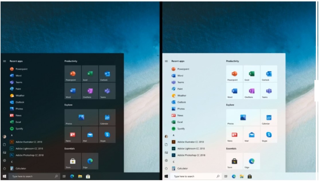 Microsoft показала новый «Пуск» в Windows 10