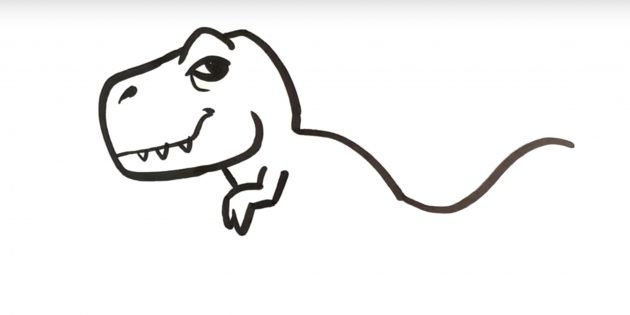 Как нарисовать динозавра: изобразите лапу