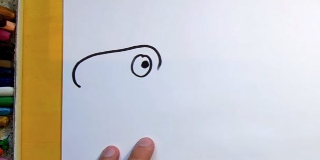 Как рисовать динозавра: нарисуйте часть головы