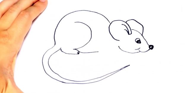 Как нарисовать крысу: нарисуйте лапу и брюхо