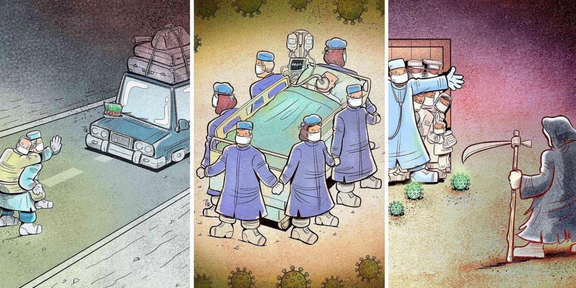 15 иллюстраций о борьбе врачей против коронавируса