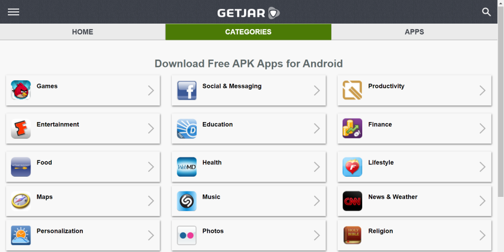 Где скачать приложения Android: GetJar