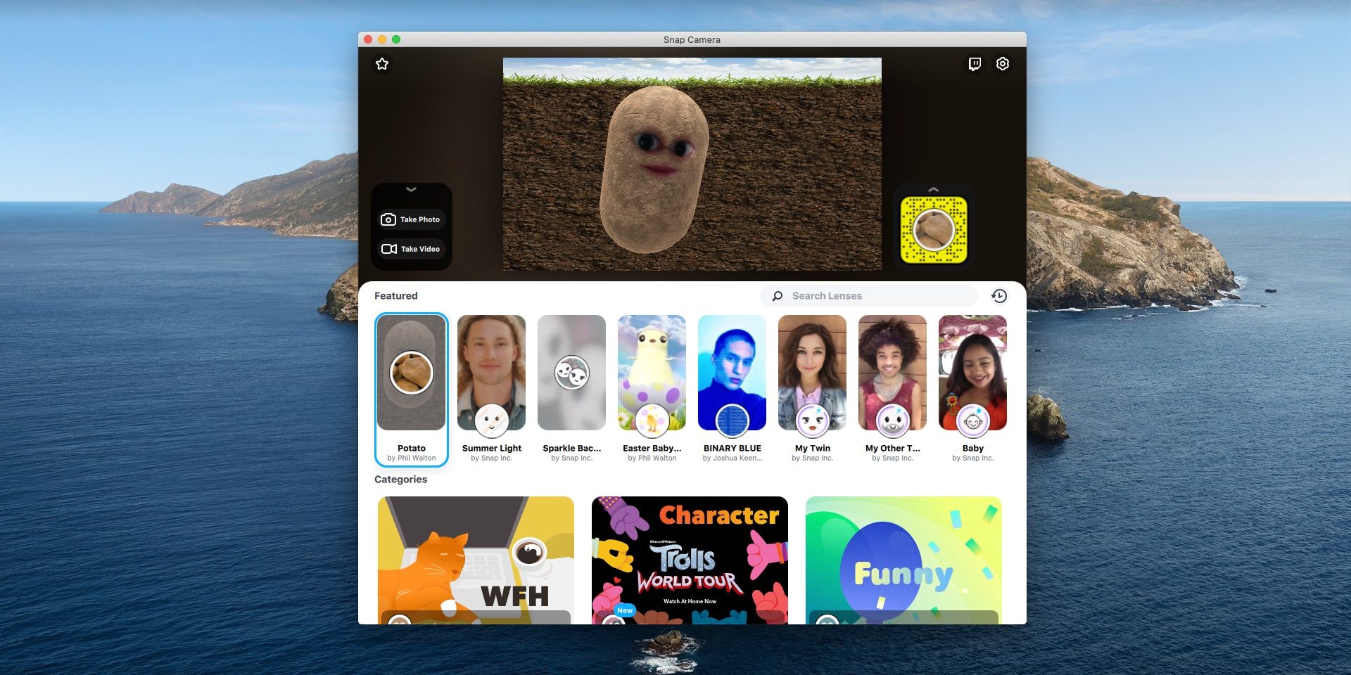 Как использовать маску картошки в Zoom и Skype
