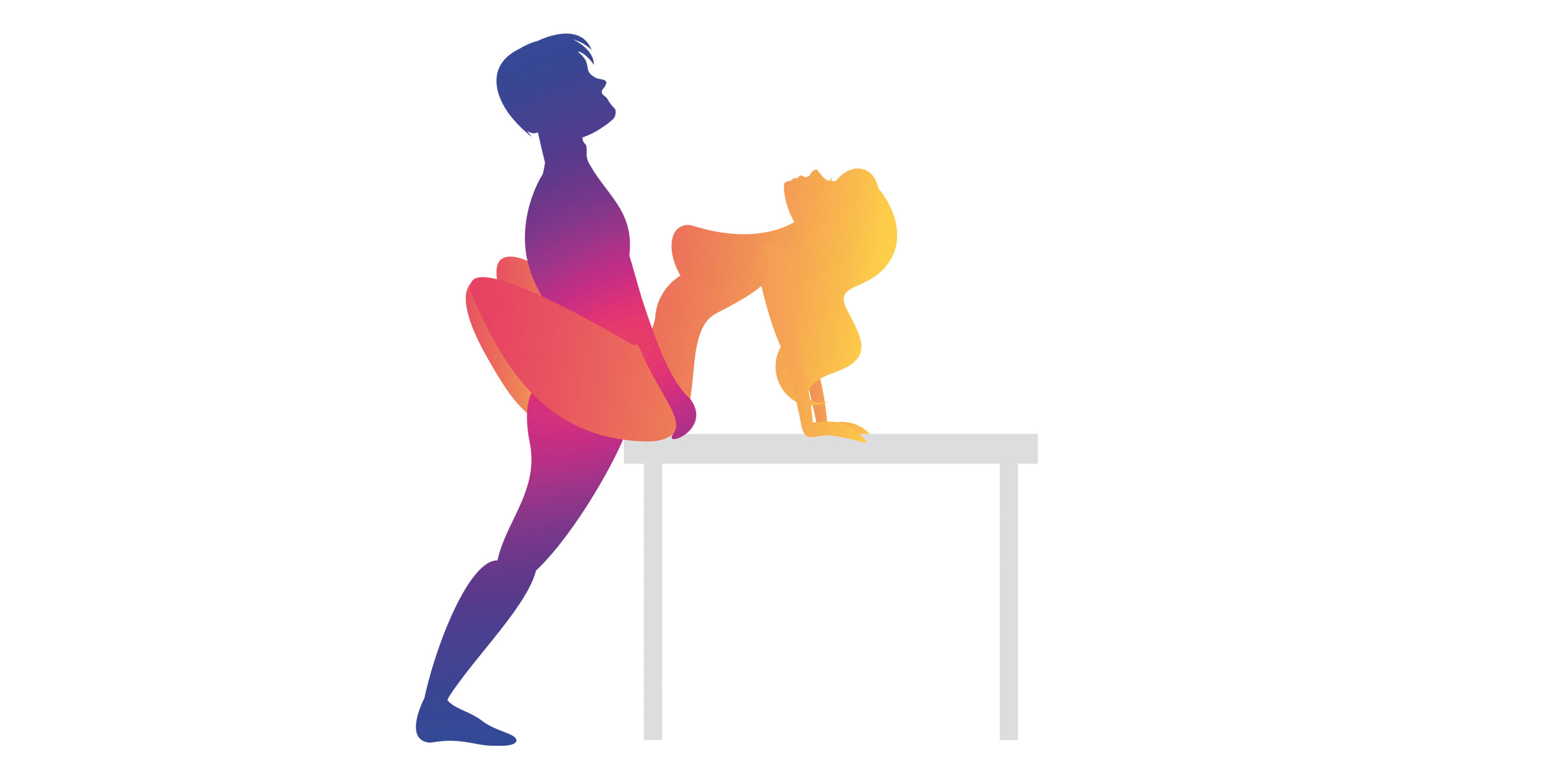 Позы для секса на столе