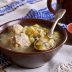 Суп с фрикадельками, перловкой и солёными огурцами